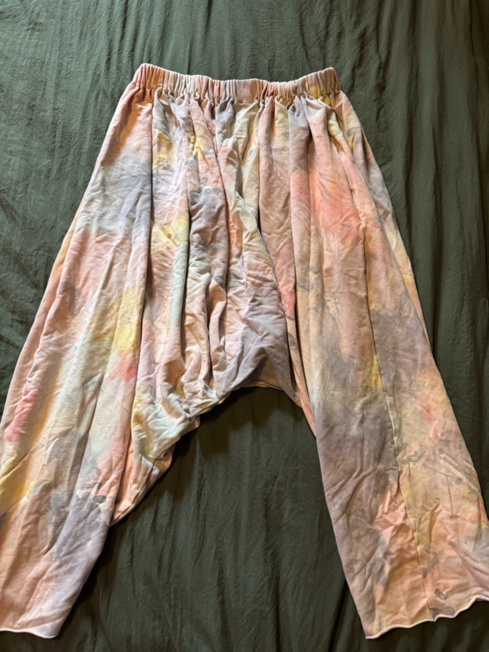 STATE -Tie-Dye Harem Sweatpants - Pink, Yellow, Blue